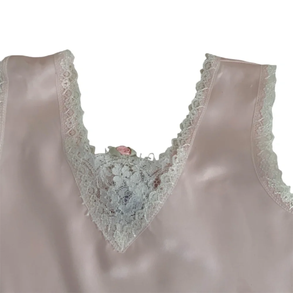 070–FROU FROU PINK NIGHTY SZ 5 LACE TRIM